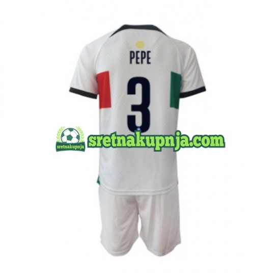 Dječja Gostujući Away Dresova Portugal PEPE 3 World Cup 2022 Kratkih Rukava