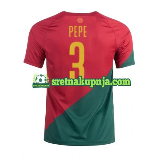 Muškarci Domaći Home Dresova Portugal PEPE 3 World Cup 2022 Kratkih Rukava