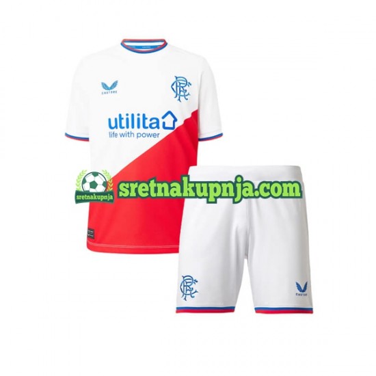 Dječja Gostujući Away Dresova Rangers 2022-2023 Kratkih Rukava