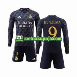 Dječja Gostujući Away Dresova Real Madrid Benzema 9 2023-2024 Dugim Rukavima