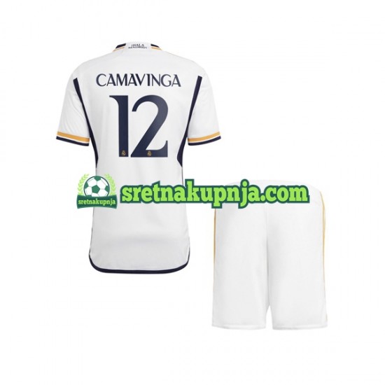 Dječja Domaći Home Dresova Real Madrid Camavinga 12 2023-2024 Kratkih Rukava