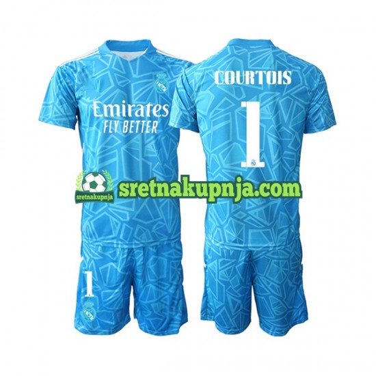Dječja Domaći Home Golmanski Dresova Real Madrid Courtois 1 2022-2023 Kratkih Rukava