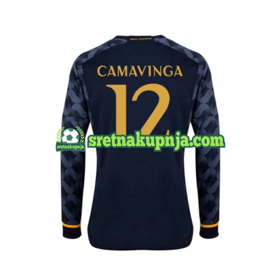 Muškarci Gostujući Away Dresova Real Madrid EDUARDO CAMAVINGA 12 2023-2024 Dugim Rukavima