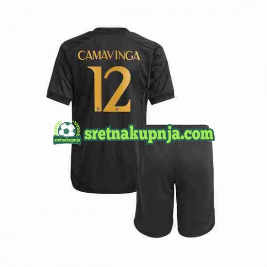 Dječja Treći Dresova Real Madrid Eduardo Camavinga 12 2023-2024 Kratkih Rukava