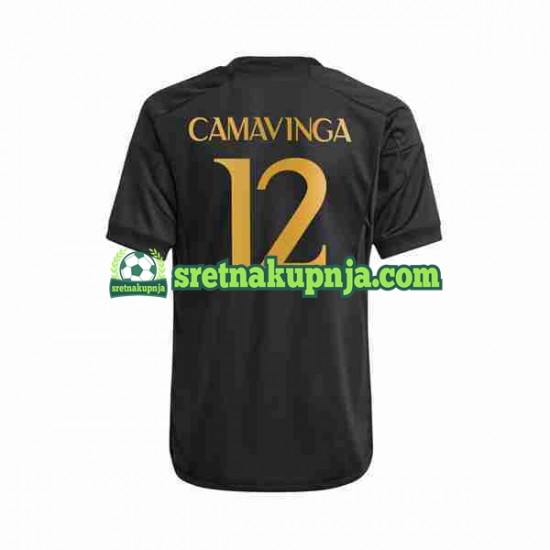 Muškarci Treći Dresova Real Madrid Eduardo Camavinga 12 2023-2024 Kratkih Rukava