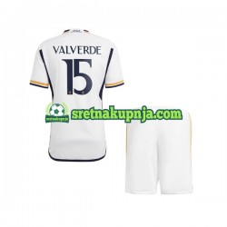 Dječja Domaći Home Dresova Real Madrid Federico Valverde 15 2023-2024 Kratkih Rukava