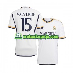Muškarci Domaći Home Dresova Real Madrid Federico Valverde 15 2023-2024 Kratkih Rukava