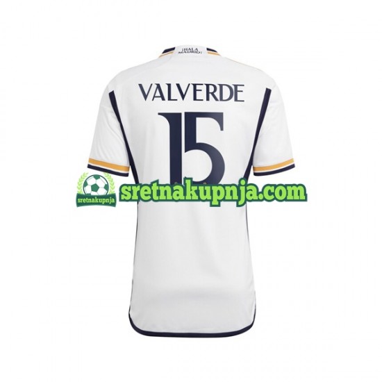 Muškarci Domaći Home Dresova Real Madrid Federico Valverde 15 2023-2024 Kratkih Rukava