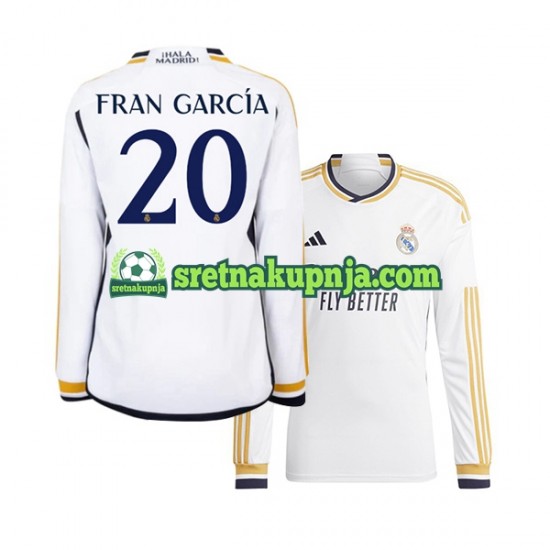 Muškarci Domaći Home Dresova Real Madrid Fran Garcia 20 2023-2024 Dugim Rukavima