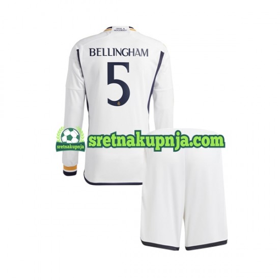 Dječja Domaći Home Dresova Real Madrid Jude Bellingham 5 2023-2024 Dugim Rukavima