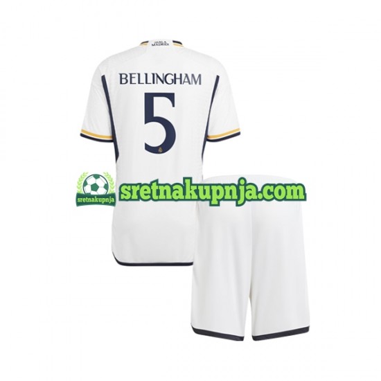 Dječja Domaći Home Dresova Real Madrid Jude Bellingham 5 2023-2024 Kratkih Rukava