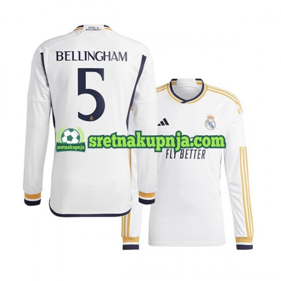 Muškarci Domaći Home Dresova Real Madrid Jude Bellingham 5 2023-2024 Dugim Rukavima