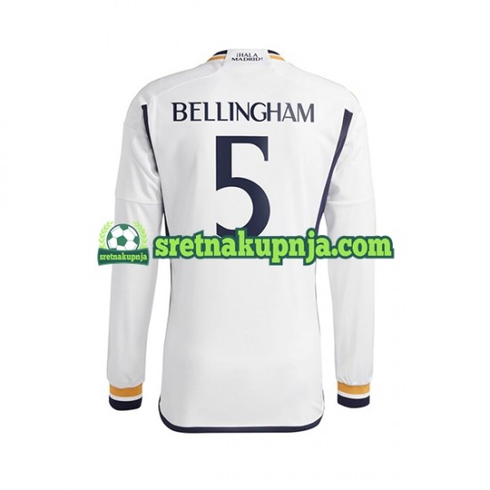 Muškarci Domaći Home Dresova Real Madrid Jude Bellingham 5 2023-2024 Dugim Rukavima