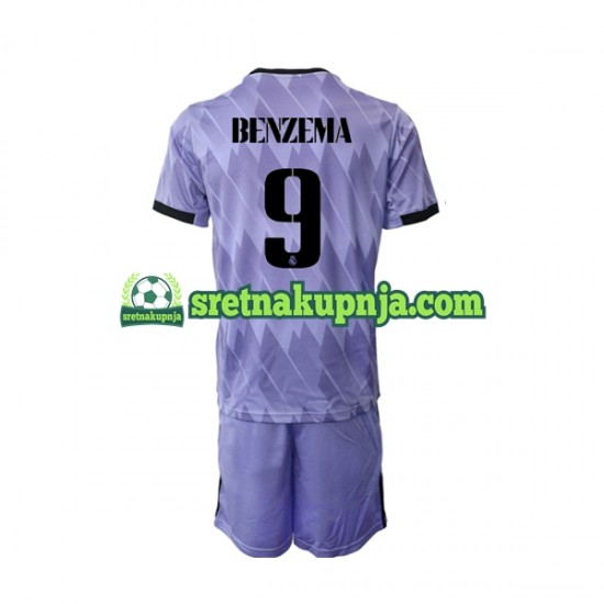 Dječja Gostujući Away Dresova Real Madrid Karim Benzema 9 2022-2023 Kratkih Rukava
