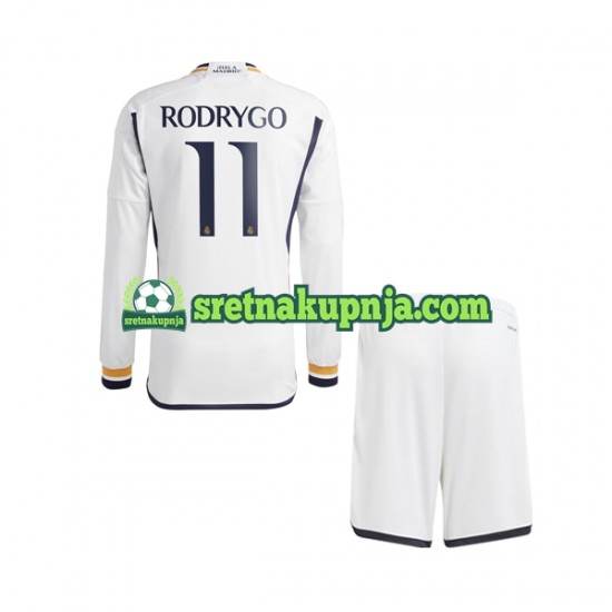 Dječja Domaći Home Dresova Real Madrid Rodrygo Goes 11 2023-2024 Dugim Rukavima