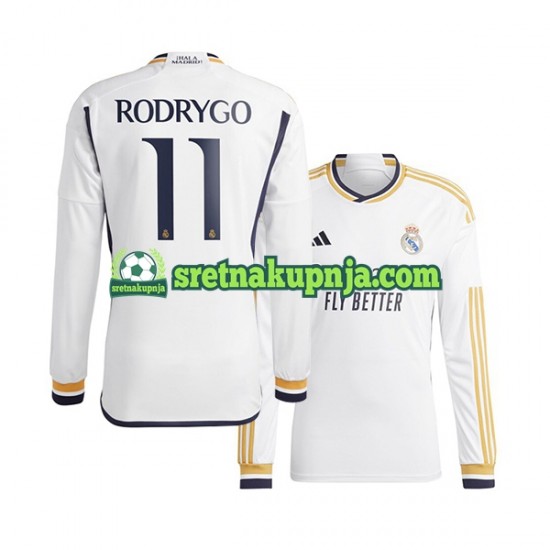 Muškarci Domaći Home Dresova Real Madrid Rodrygo Goes 11 2023-2024 Dugim Rukavima