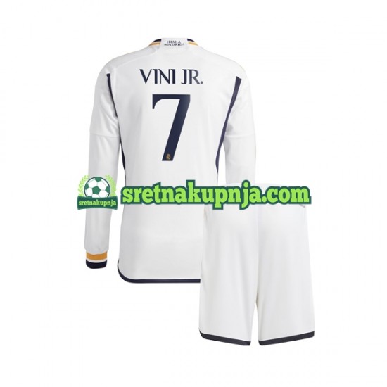 Dječja Domaći Home Dresova Real Madrid Vinicius Junior 7 2023-2024 Dugim Rukavima
