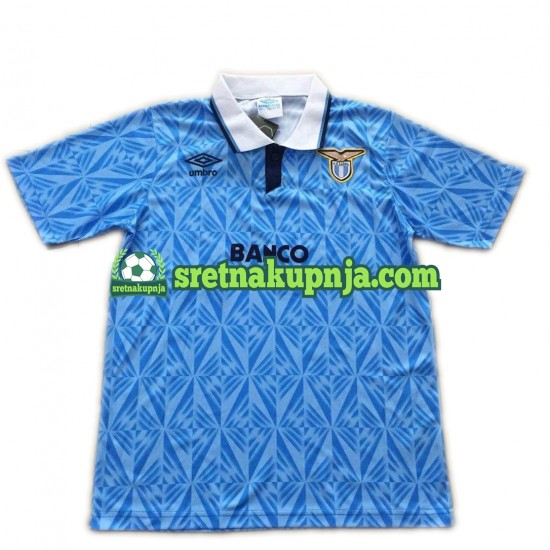 Muškarci Domaći Home Dresova SS Lazio Retro 1991 Kratkih Rukava