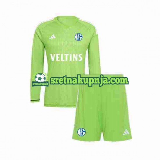 Dječja Domaći Home Golmanski Dresova Schalke 04 2023-2024 Dugim Rukavima