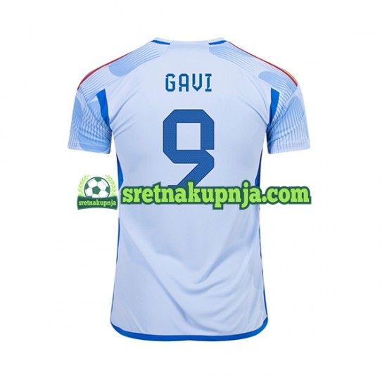 Muškarci Gostujući Away Dresova Španjolska Gavi 9 World Cup 2022 Kratkih Rukava