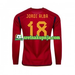Muškarci Domaći Home Dresova Španjolska JORDI ALBA 18 World Cup 2022 Dugim Rukavima Muškarci Domaći Home Dresova Španjolska JORDI ALBA 18 World Cup 2022 Dugim Rukavima