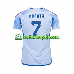 Muškarci Gostujući Away Dresova Španjolska MORATA 7 World Cup 2022 Kratkih Rukava
