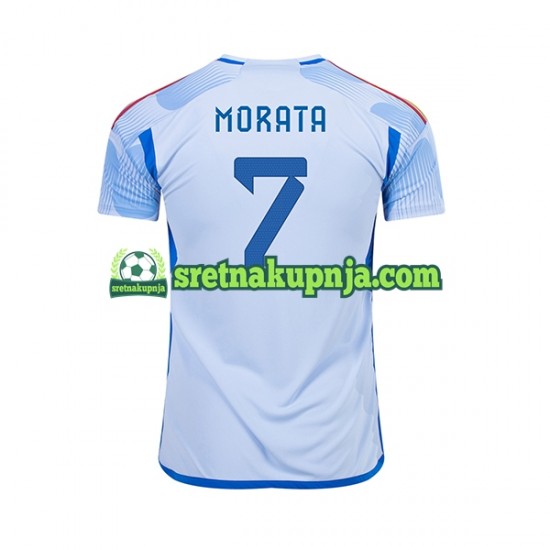 Muškarci Gostujući Away Dresova Španjolska MORATA 7 World Cup 2022 Kratkih Rukava