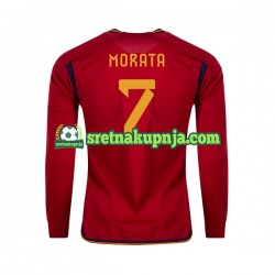 Muškarci Domaći Home Dresova Španjolska MORATA 7 World Cup 2022 Dugim Rukavima Muškarci Domaći Home Dresova Španjolska MORATA 7 World Cup 2022 Dugim Rukavima