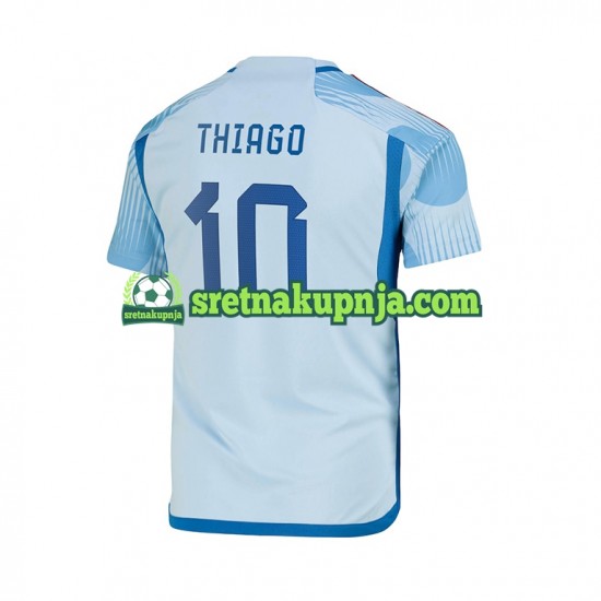 Muškarci Gostujući Away Dresova Španjolska Thiago 10 World Cup 2022 Kratkih Rukava