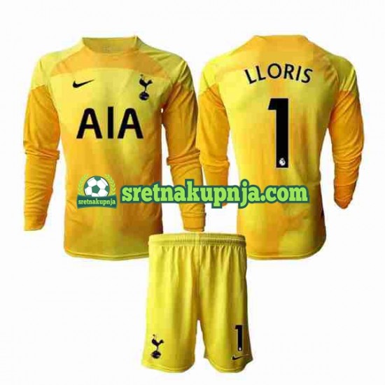 Dječja Domaći Home Golmanski Dresova Tottenham Hotspur Hugo Lloris 1 2022-2023 Dugim Rukavima