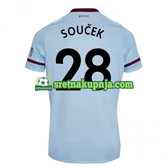 Muškarci Gostujući Away Dresova West Ham United Tomas Soucek 28 2021-2022 Kratkih Rukava