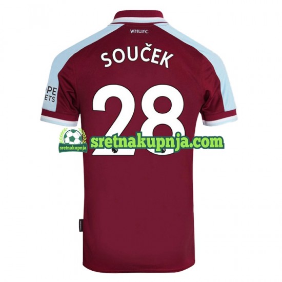 Muškarci Domaći Home Dresova West Ham United Tomas Soucek 28 2021-2022 Kratkih Rukava
