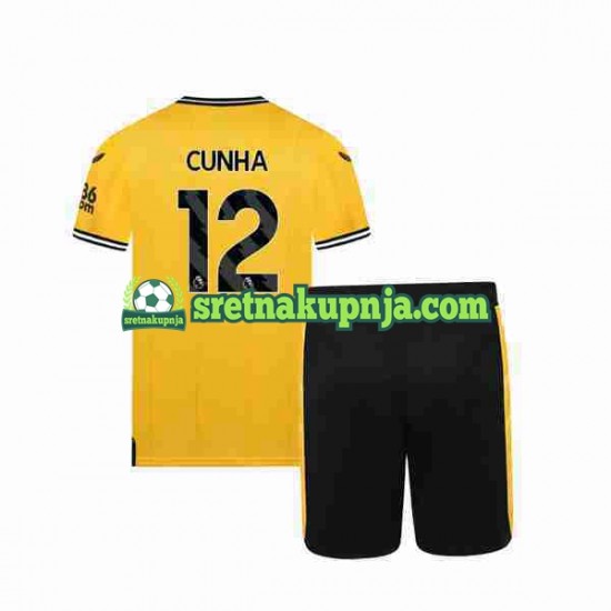Dječja Domaći Home Dresova Wolverhampton Wanderers CUNHA 12 2023-2024 Kratkih Rukava