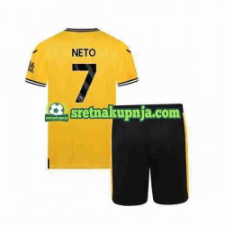 Dječja Domaći Home Dresova Wolverhampton Wanderers NETO 7 2023-2024 Kratkih Rukava