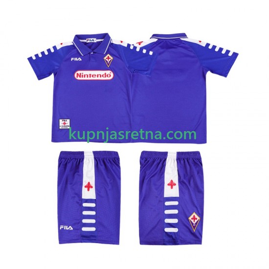 Dječja Domaći Home Dresova ACF Fiorentina Retro 1998 1999 Kratkih Rukava