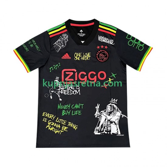 Muškarci Domaći Home Dresova AFC Ajax Bob Marley Special 2025-2026 Crno Kratkih Rukava