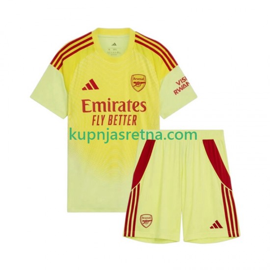 Dječja Domaći Home Golmanski Dresova Arsenal 2025-2026 Kratkih Rukava