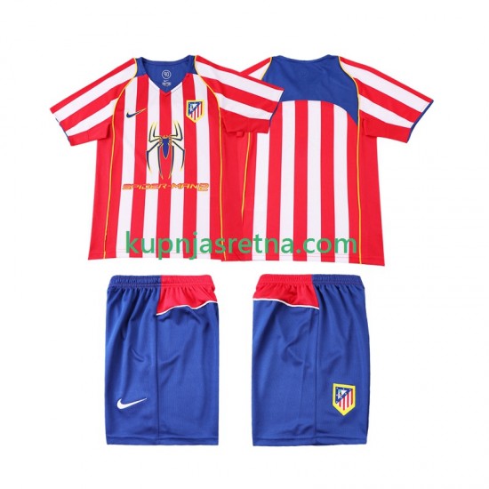 Dječja Domaći Home Dresova Atlético Madrid Retro 2004 2005 Kratkih Rukava
