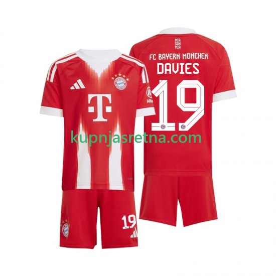 Dječja Domaći Home Dresova FC Bayern München Alphonso Davies 19 2025-2026 Kratkih Rukava