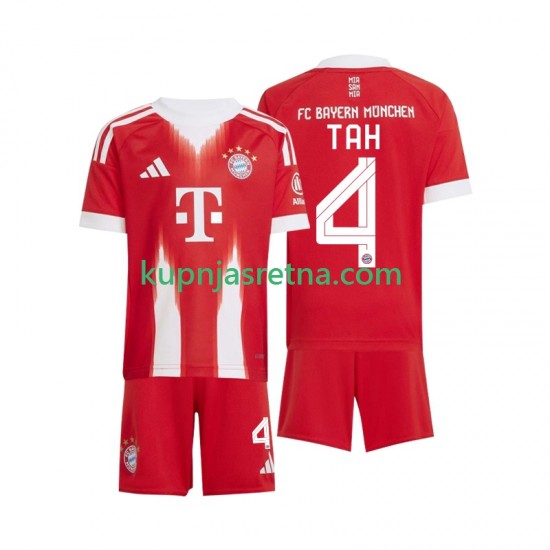 Dječja Domaći Home Dresova FC Bayern München Jonathan Tah 4 2025-2026 Kratkih Rukava