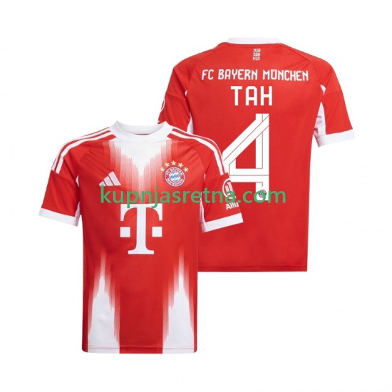 Muškarci Domaći Home Dresova FC Bayern München Jonathan Tah 4 2025-2026 Kratkih Rukava