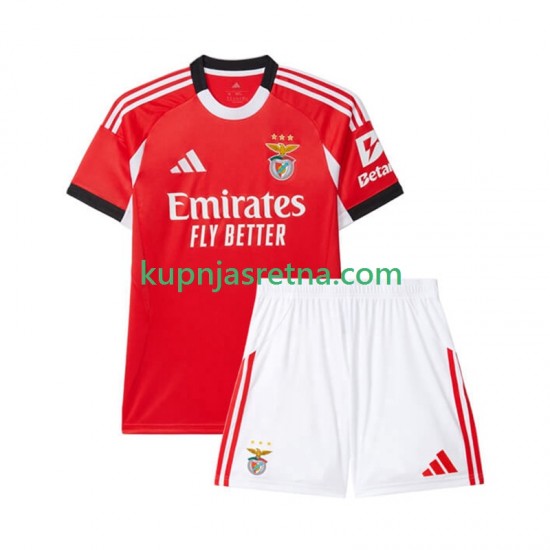 Dječja Domaći Home Dresova Benfica 2025-2026 Kratkih Rukava