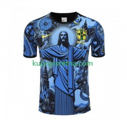 Muškarci Domaći Home Dresova Brazil Jesus 2024-2025 Plava Kratkih Rukava