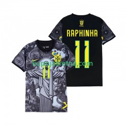 Muškarci Domaći Home Dresova Brazil RAPHINHA 11 Cheist the Redeemer 2024 Kratkih Rukava