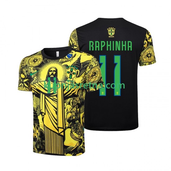 Muškarci Domaći Home Dresova Brazil RAPHINHA 11 Jesus 2024 Kratkih Rukava
