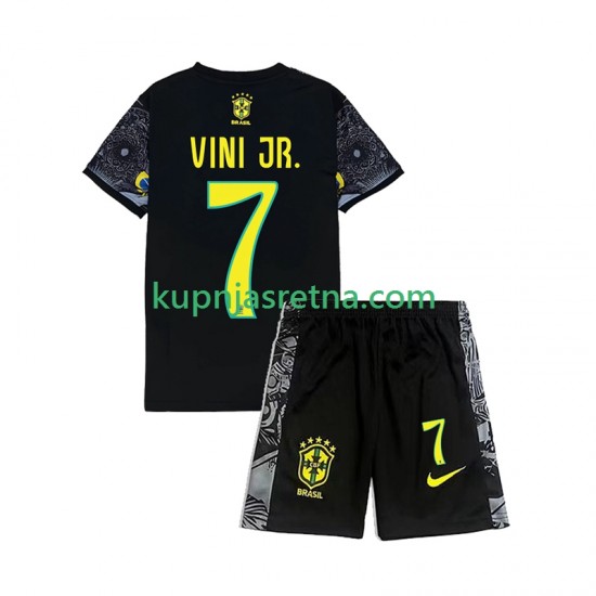 Dječja Domaći Home Brazil Vinicius Junior 7 Cheist the Redeemer Football Shirts 2024 Kratkih Rukava