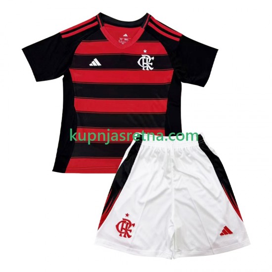 Dječja Domaći Home Dresova CR Flamengo 2025-2026 Kratkih Rukava