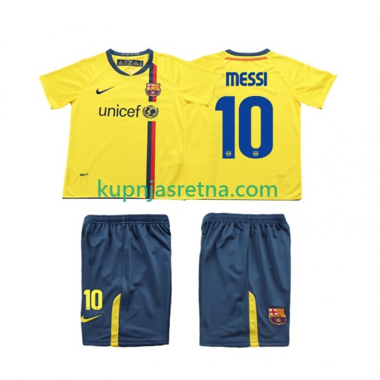 Dječja Gostujući Away Dresova FC Barcelona Lionel Messi 10 Retro 2008 2009 Kratkih Rukava
