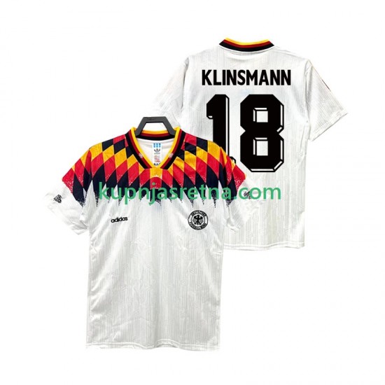 Muškarci Domaći Home Dresova Njemačka KLINSMANN 18 Retro 1994 Kratkih Rukava