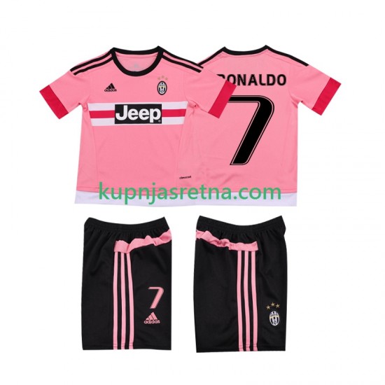 Dječja Gostujući Away Dresova Juventus Cristiano RONALDO 7 Retro 2015 2016 Kratkih Rukava